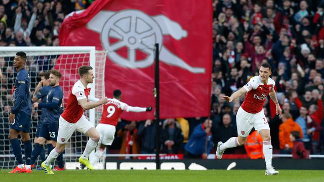Unai Emery, senang Arsenal berhasil menang dari Manchester United.